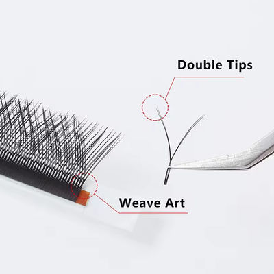 Luxury YY Shape Handmade Eyelash Extension 0.10mm Thickness D Curling Fake Lashes Поставка ложных ресниц