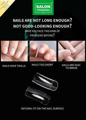 Custom Logo Nail Quick Building Extension Tool Full Cover Long Clear False Nail Tips Искусственные ногти для пальцев