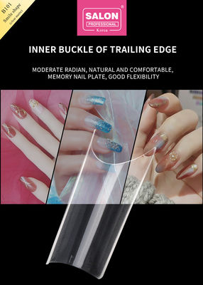 ABS Clear Matte Full Cover Fake Nails Smile Shape для салона и самодельного макияжа