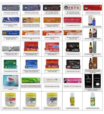 Крем Tktx Numb 55% 75% Оригинальная анестезирующая мазь для татуировок Лазерная татуировка Tktx Сильный обезболивающий крем Оптовая продажа OEM Заводская цена Белый Розовый Цвет Крем Tktx Numb