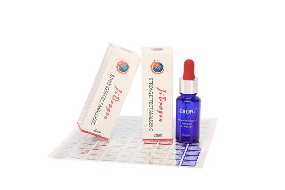 Быстродействующее средство для обезболивания татуировок Jilong 20 мл/флакон для облегчения боли, останавливает кровотечение и предотвращает аллергию