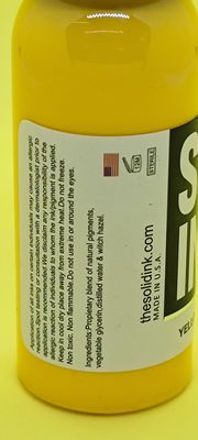 Пигмент татуировки чернил татуировки 120ML 260ML яркий желтый не токсический органический